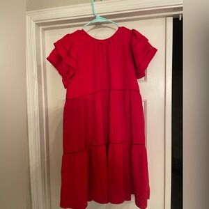 Women Red Babydoll dress Large